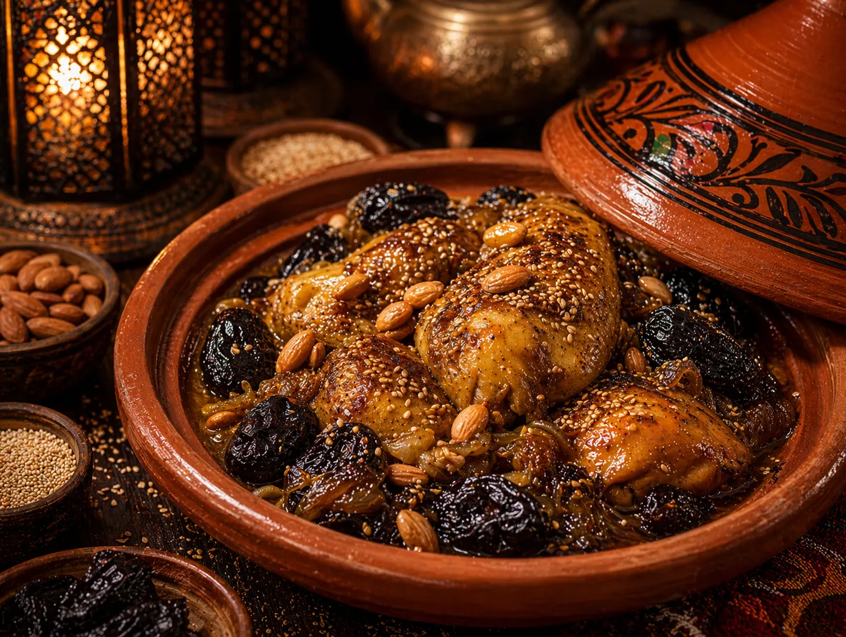 Tajine poulet abricots